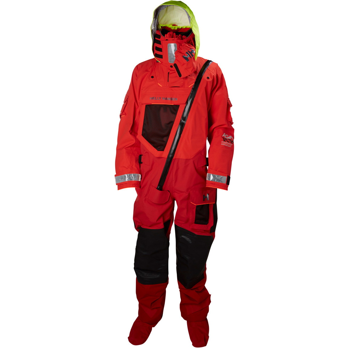 2019 Helly Hansen Aegir Ocean Survival Drysuit Alert Red 31706
