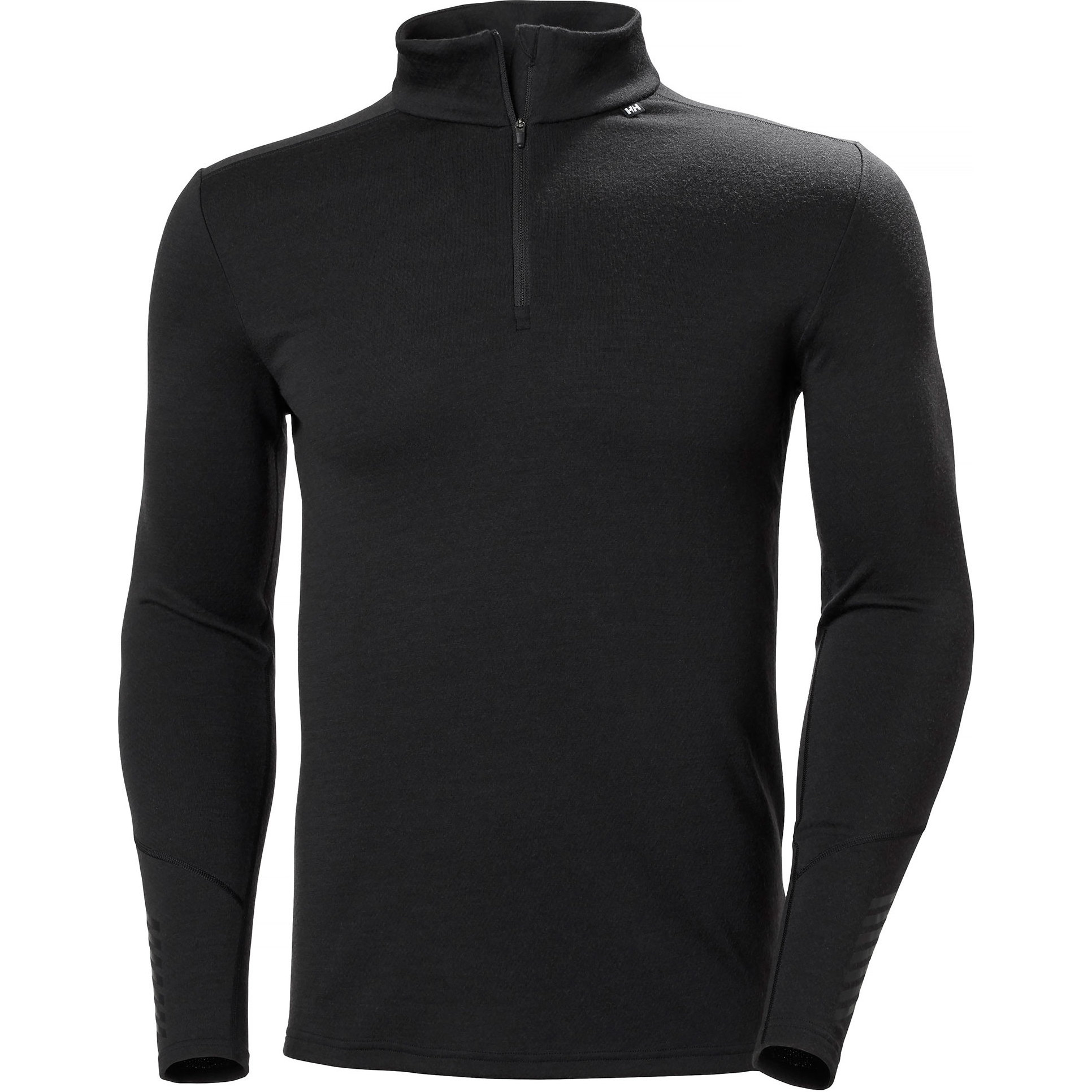 2025 Helly Hansen Mens Lifa Merino Mid Weight 1/2 Zip Top 49363 - Black
