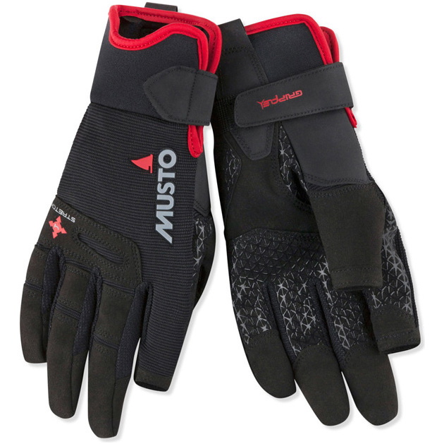 Musto Performance Sailing Long Finger Gloves Black AUGL004