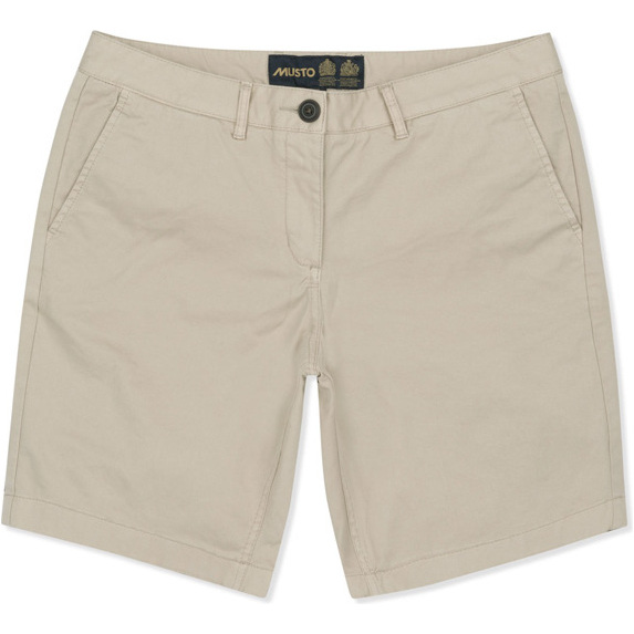 2019 Musto Womens Chino Shorts Light Stone LWST008