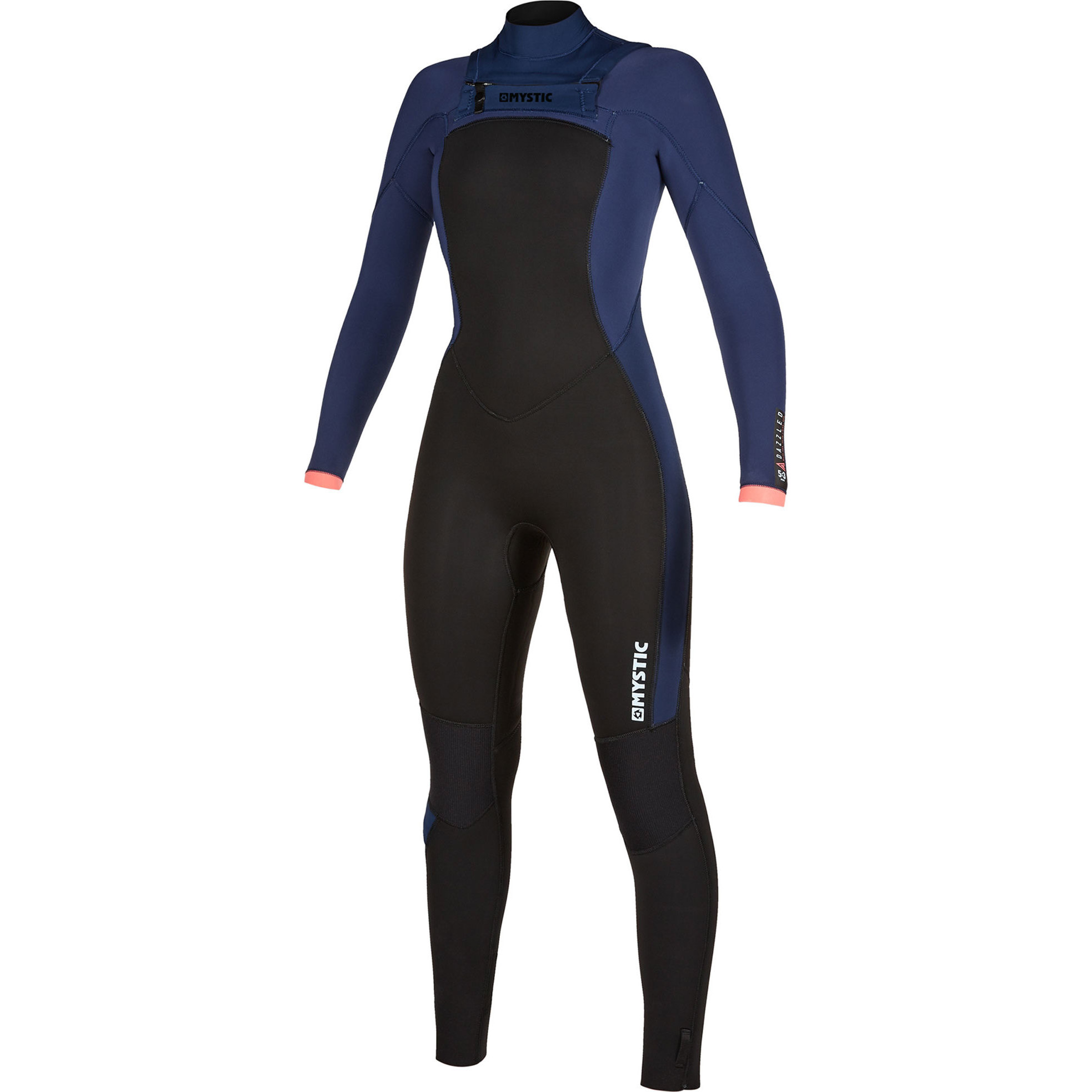 2019 Mystic Womens Dazzled 3/2 Double Chest Zip Wetsuit 200023 - Navy