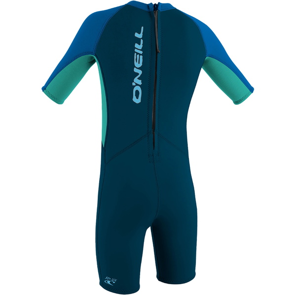 2026 O'Neill Toddler Reactor 2mm Back Zip Shorty Wetsuit 4867 - Slate / Aqua / Ocean