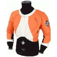 Ladies Long Sleeve Element Neoprene Neck Paddle Dry Top Orange / Cream