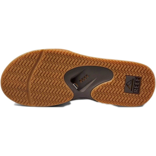 2026 Reef Mens Fanning Flip Flops - Brown / Gum