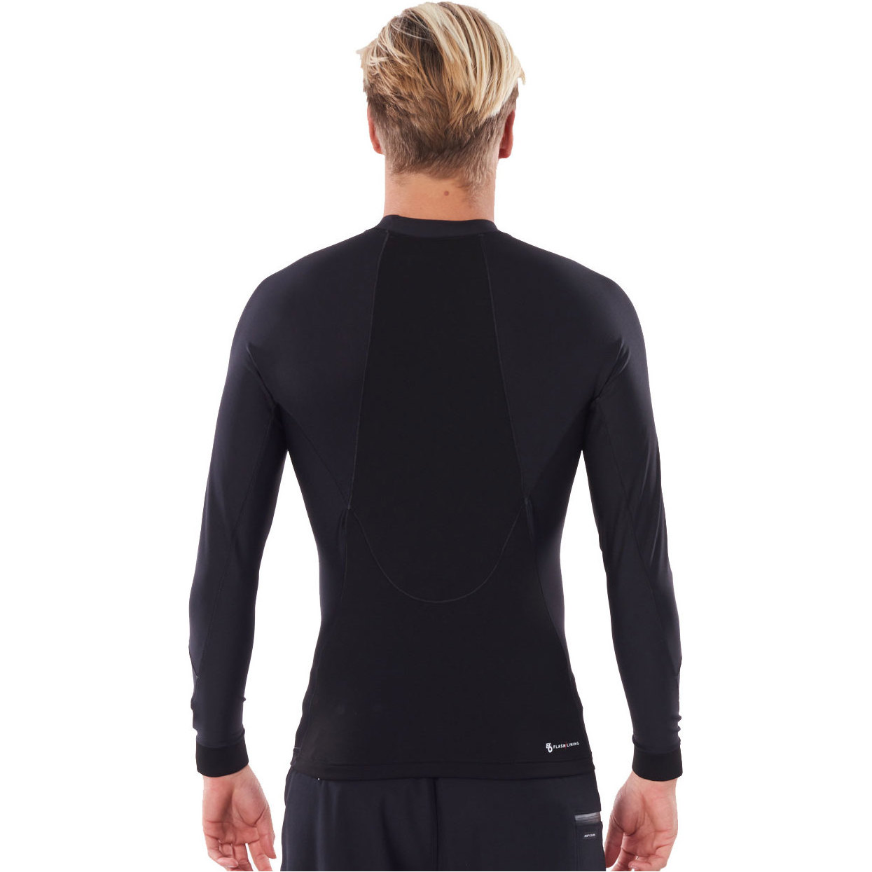 2026 Rip Curl Mens Flashbomb Neo Poly Long Sleeve Top WVEYNM - Black