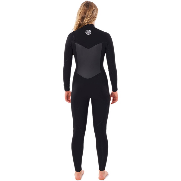 Rip Curl Womens Flashbomb 4/3mm Chest Zip Wetsuit WSTYFG - Black