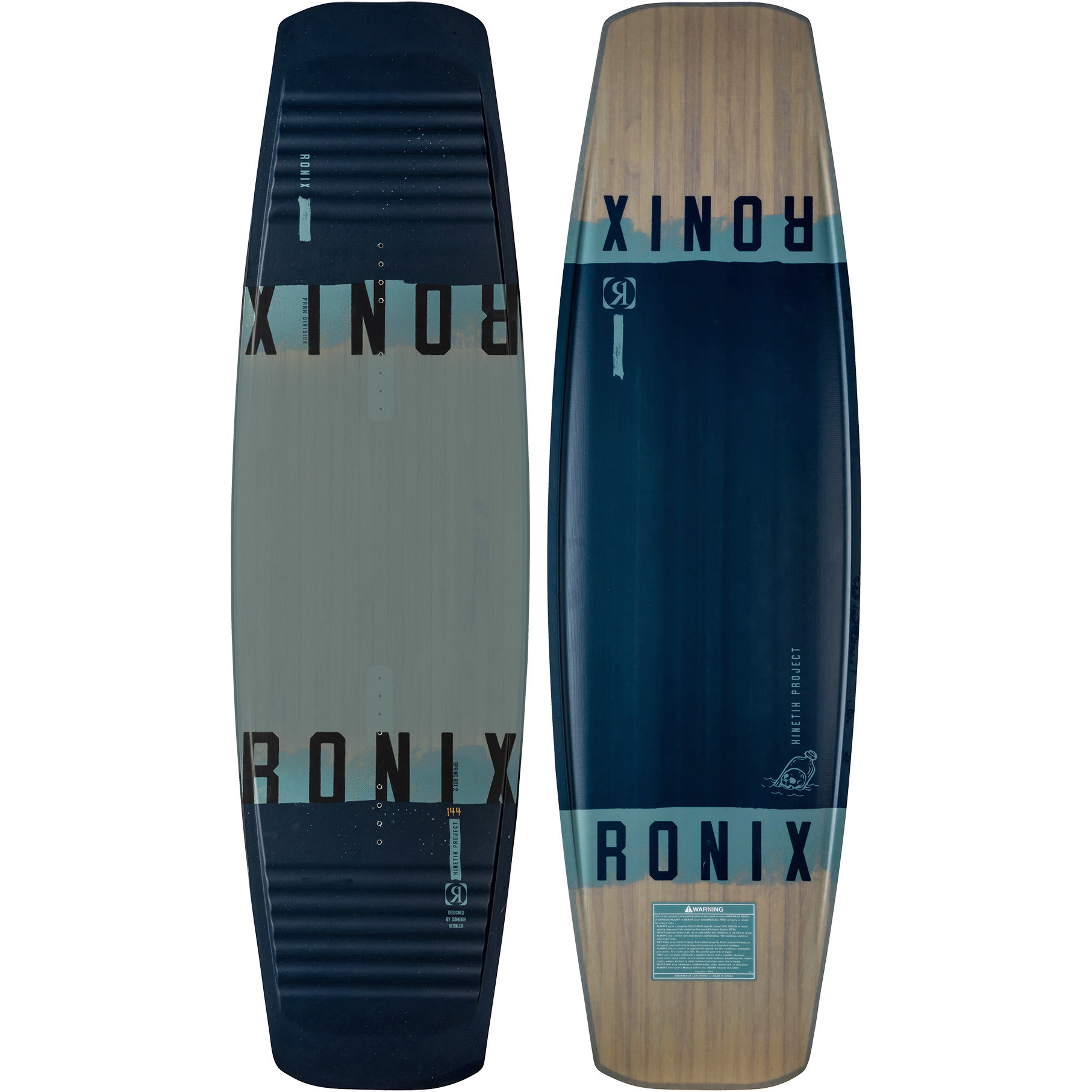 2022 Ronix Kinetik Project Springbox 2 Cable Wakeboard 22220 - Navy / Grey / Black