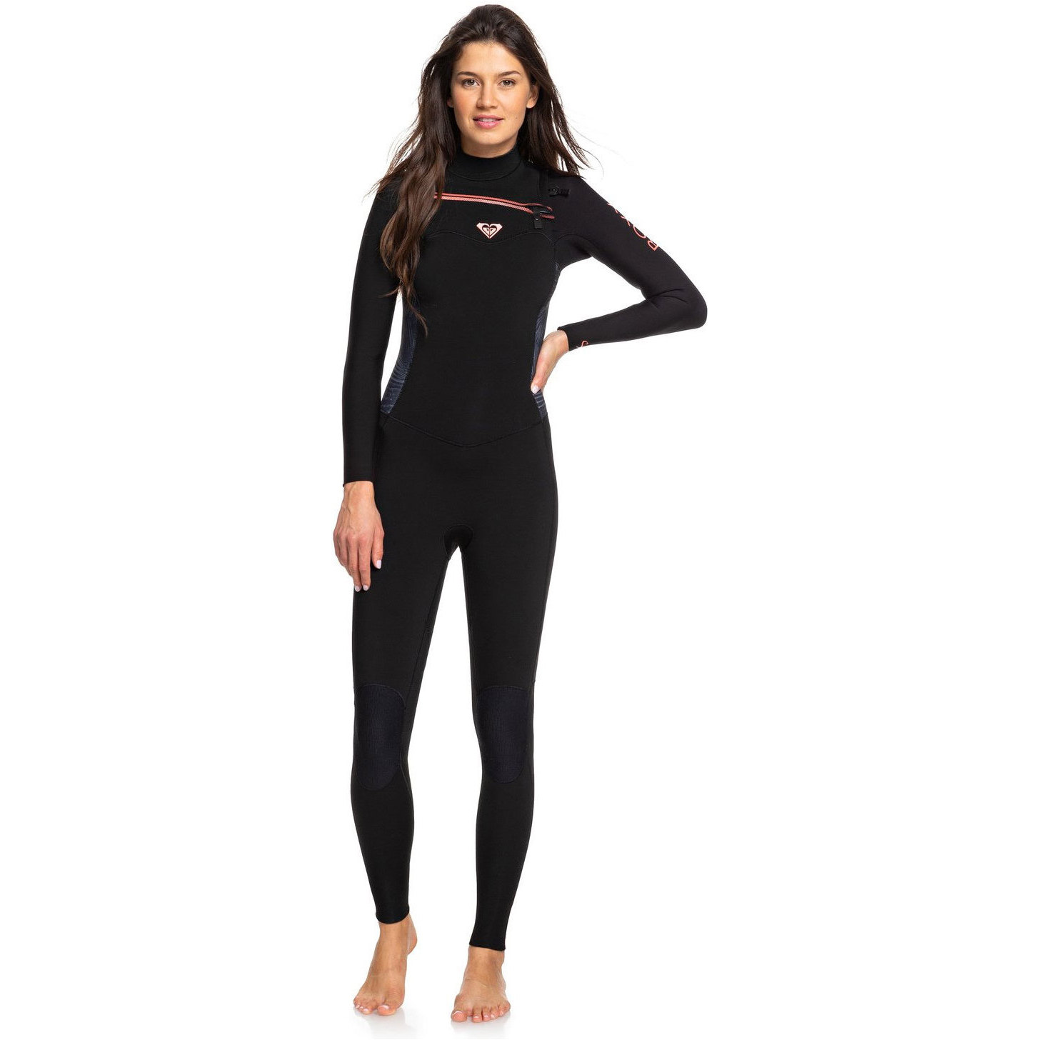 2020 Roxy Womens Syncro 4/3mm Chest Zip Wetsuit Black / Gunmetal