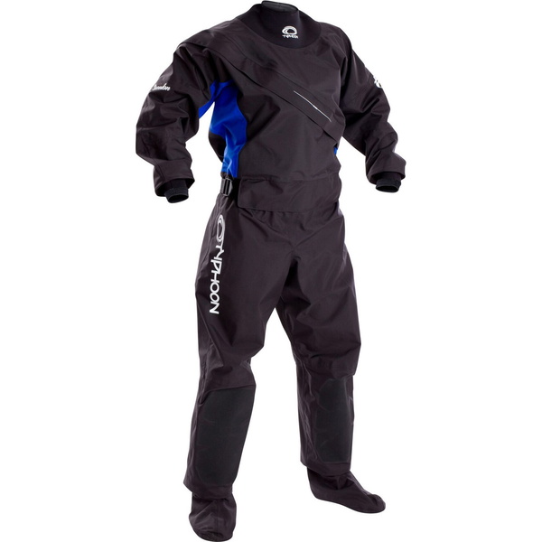2019 Typhoon Womens Ezeedon 3 Front Zip Drysuit Black / Blue Including Kit Bag 100159