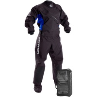 Womens Ezeedon 3 Front Zip Drysuit Black / Blue Including Kit Bag