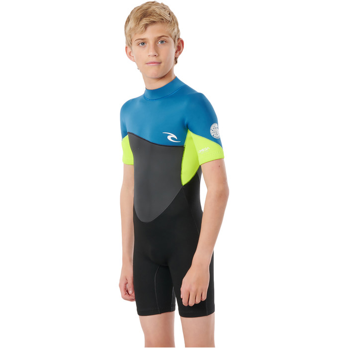 2021 Rip Curl Junior Boys Omega 1 5mm Back Zip Spring Shorty Wetsuit WSPYFB  | Wetsuit Outlet