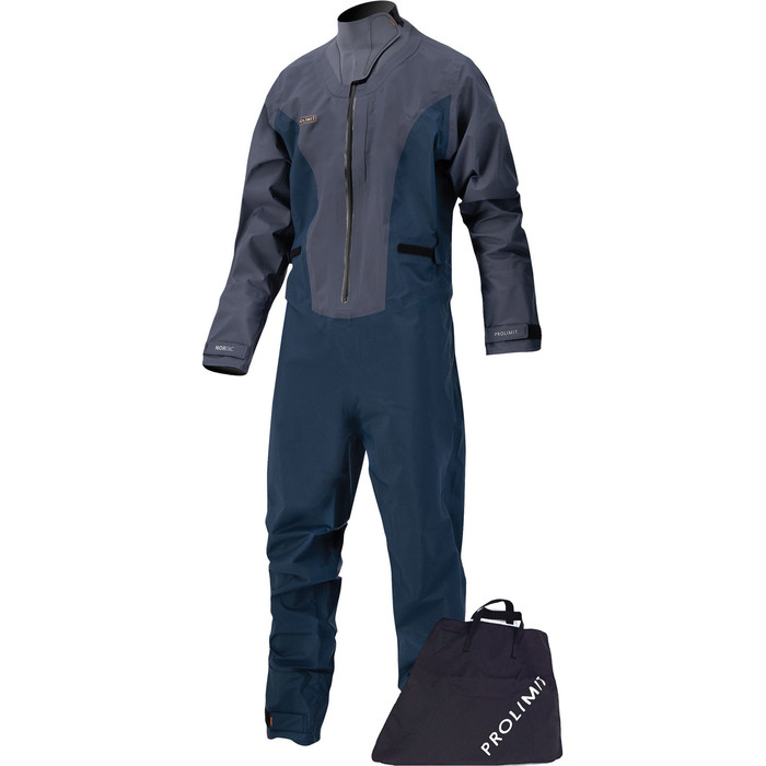 2021 Prolimit Mens Nordic SUP Stitchless Drysuit 10070 & Free Session Bag - Steel Blue / Indigo