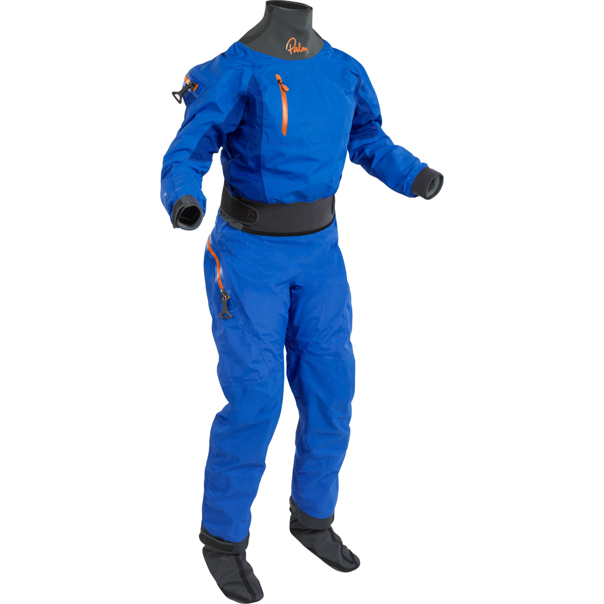 2024 Palm Womens Atom Back Zip Kayak Drysuit & Drop Seat Ocean / Cobalt ...