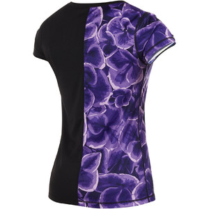 2019 Mystic Womens Diva Short Sleeve Quickdry Rash Vest Purple 190098