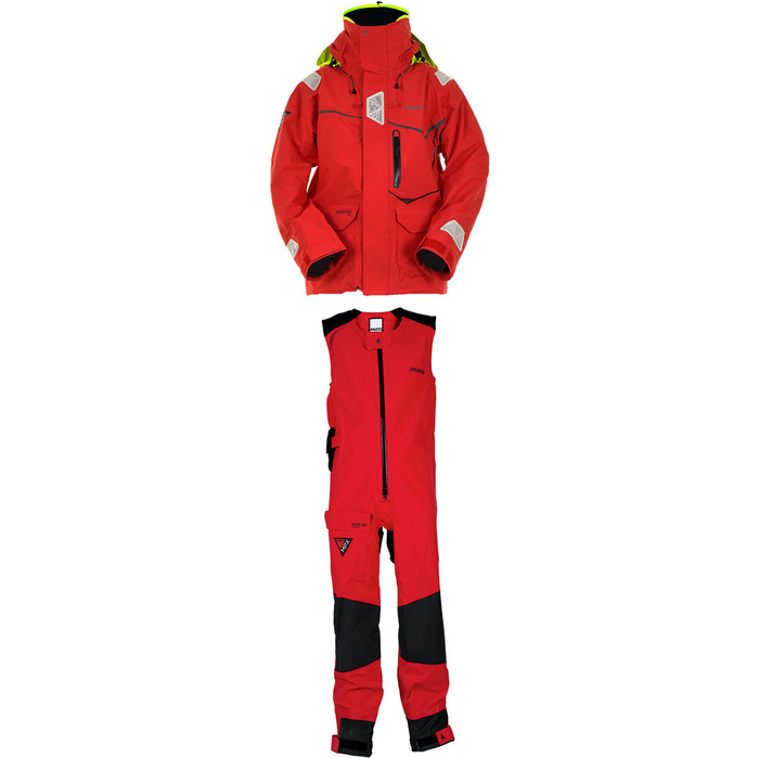 Musto MPX Offshore Gore-Tex Race Jacket SM1266 & Salopettes SM0012 Combi Set Red