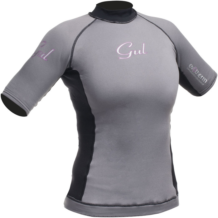 Gul Ladies Evotherm Short Sleeve Thermal Top Grey / Black AC0052