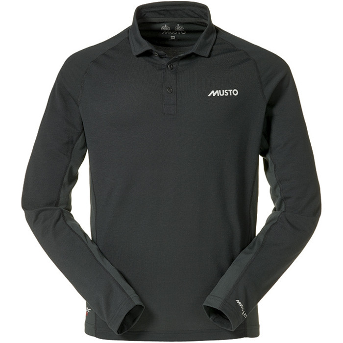 Musto Essential Evolution UV Fast Dry Long Sleeve Polo Carbon SE0255