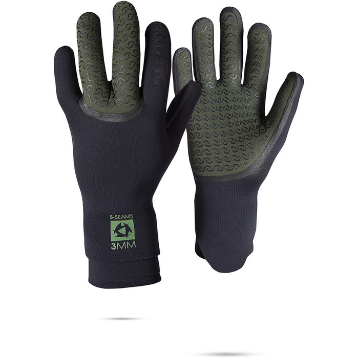 Mystic 3mm Jackson Semi Dry Kitesurfing Gloves BLACK / Green 150110