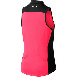 2XU Ladies Active Mutli Sport Tri Singlet Cherry Pink / Black WT3643a