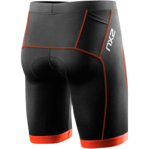 2XU Mens Active G:2 Tri Shorts BLACK/Desert Red MT3109B