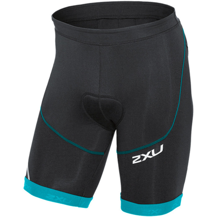 2XU Mens Compression Tri Shorts Ink/Capri Blue MT3617B