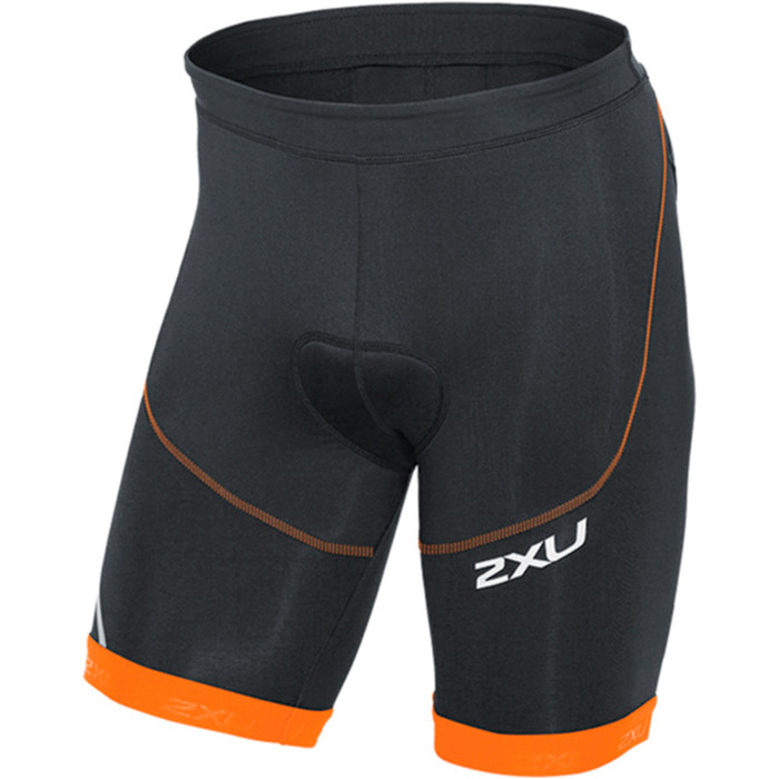 2XU Mens Compression Tri Shorts Ink/Sunburnt Orange MT3617B