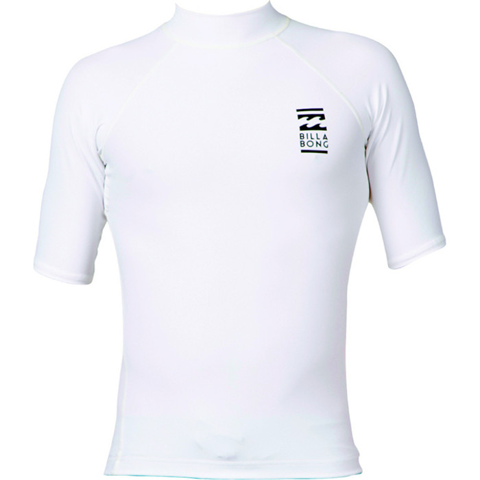 Billabong Fairweather Short Sleeve Rash Vest in White W4MY02