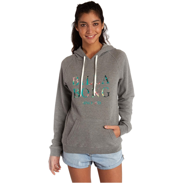 Billabong Ladies Pita Hoody in Dark Athletic Grey W3HO02