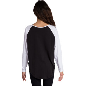 Billabong Ladies Varsity Long Sleeve T-Shirt BLACK Z3LS04