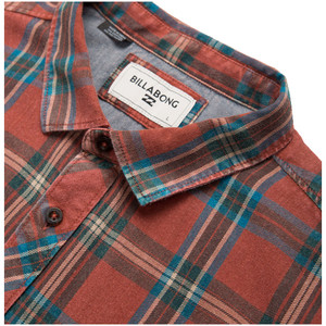 Billabong Vantage Long Sleeve Flannel Shirt RUST Z1SH09