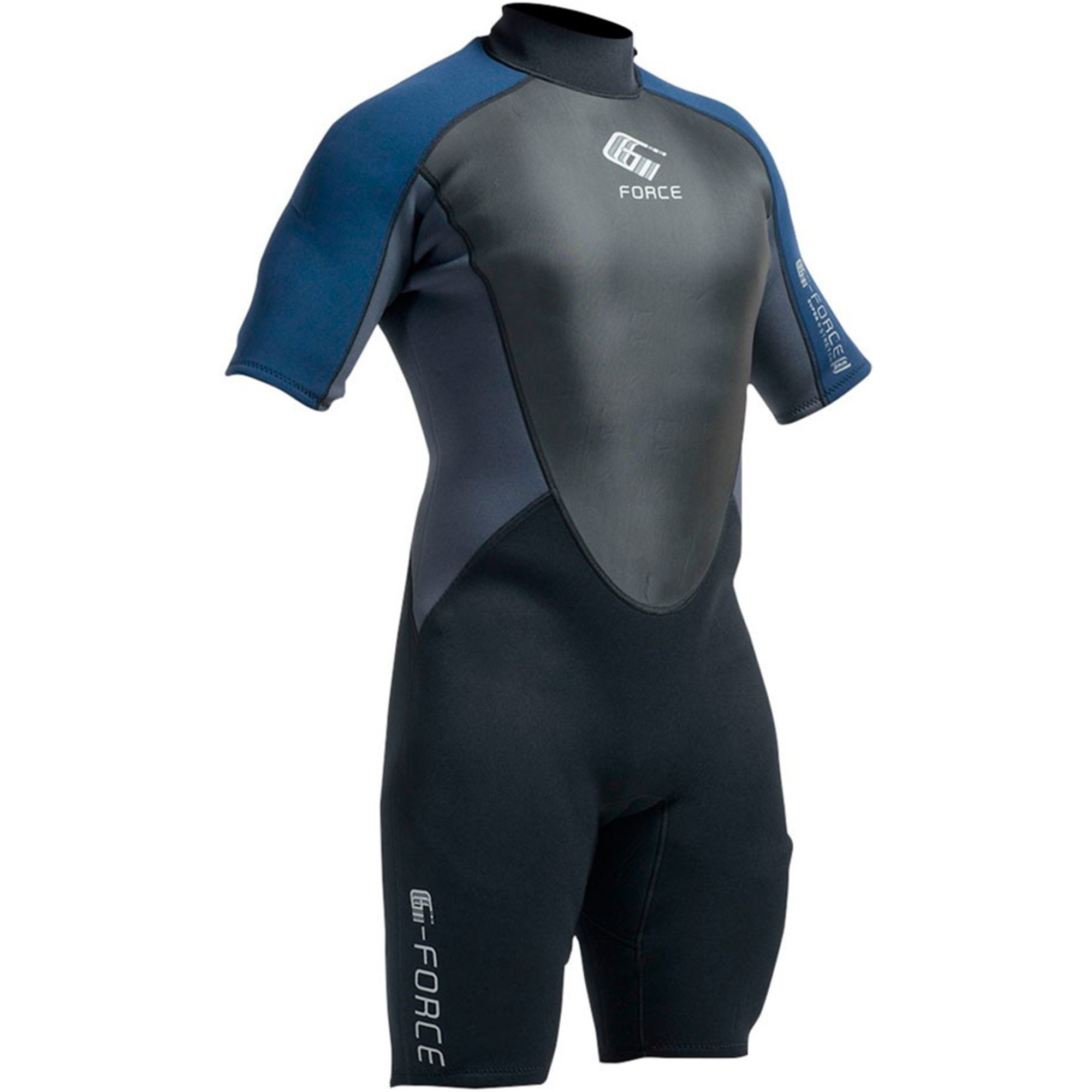2020 Gul GForce 3mm Mens Shorty Wetsuit Black / Navy GF3305A9