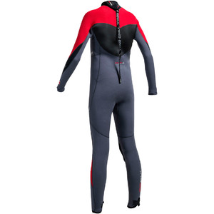 2019 Gul Junior Response 5/3mm Back Zip Wetsuit Graphite / Red RE1218-B1