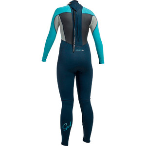 Gul Response Ladies 3/2mm Flatlock Wetsuit in Navy / Turquoise RE1319-A9 - 2ND