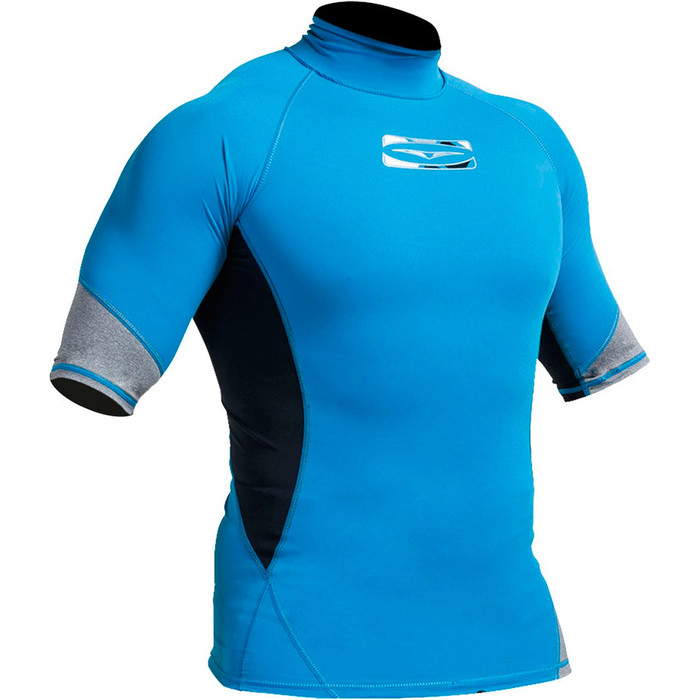 Gul Xola Short Sleeve Rash Vest Crip / Black (Blue) RG0338-A9