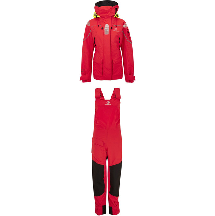 Henri Lloyd LADIES Offshore Elite Jacket Y00298 + Trouser Y10136 Combi Set RED
