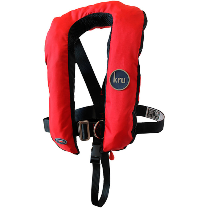 Kru Junior 150N Auto Lifejacket with Harness Red LIF3503