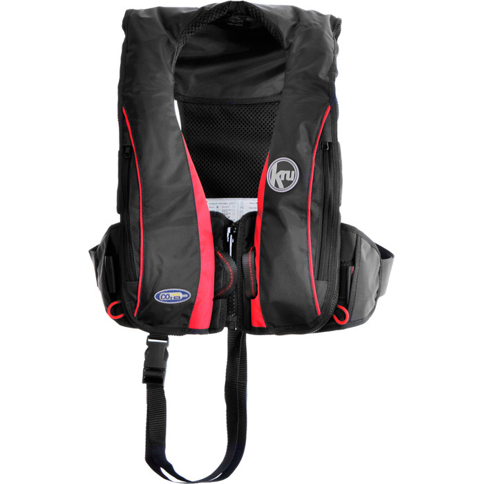 Kru Sport Pro ISO 180N Auto Lifejacket with Harness Black LIF7407