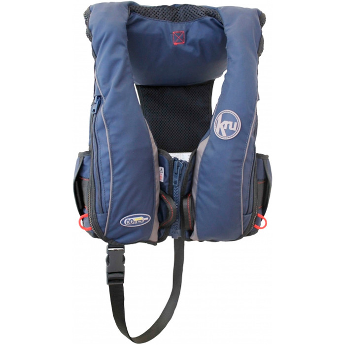 Kru Sport Pro ISO 180N Auto Lifejacket with Harness Navy LIF7403