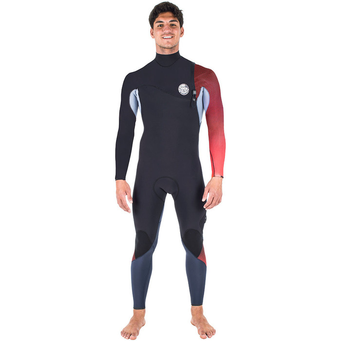 Rip Curl E-Bomb Pro 4/3mm GBS Zip Free Wetsuit RED WSM6QE