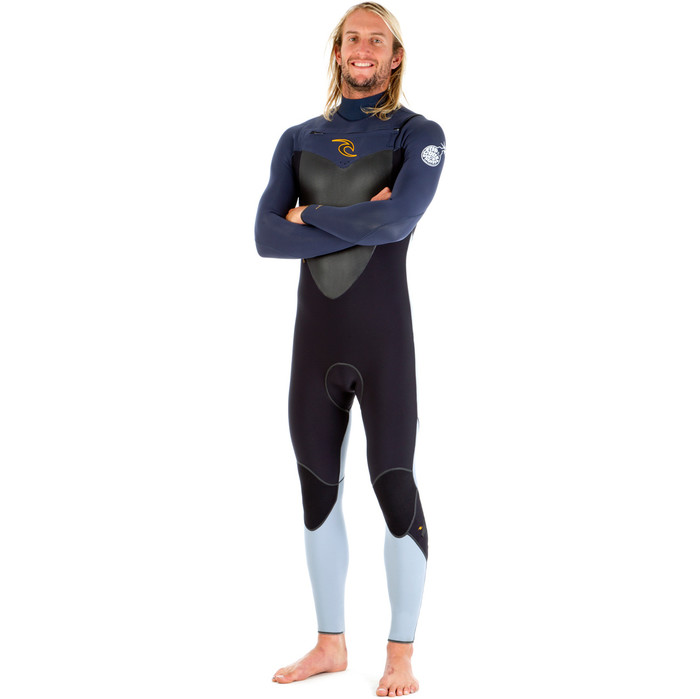 Rip Curl Flashbomb 4/3mm Chest Zip Wetsuit in Slate WSU5NF