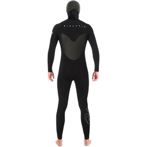 Rip Curl Flashbomb 5/4mm Hooded Chest Zip Wetsuit BLACK WSU6AF