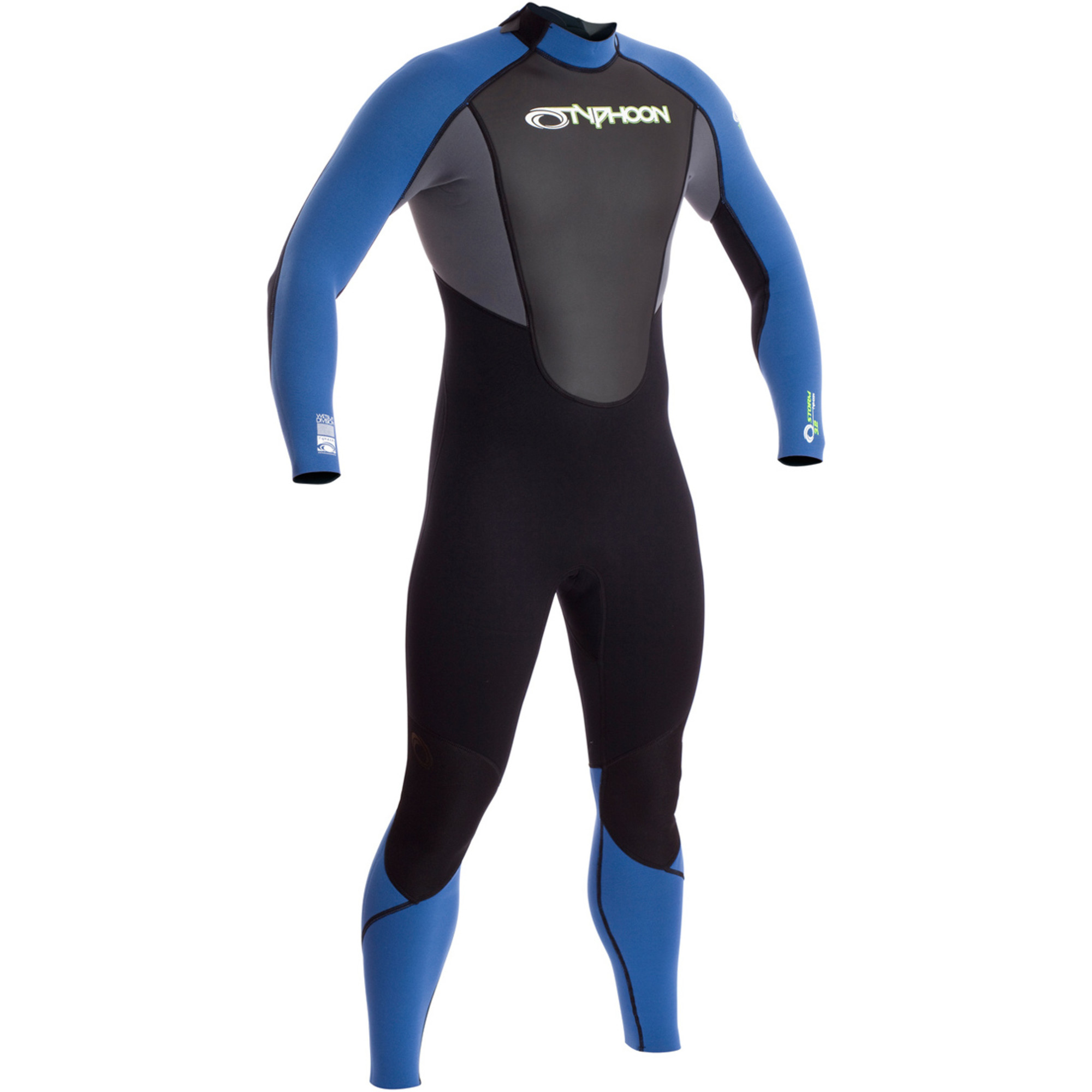 Typhoon Storm 3/2mm Wetsuit Black / Fathom Blue / Ash 250783 - Wetsuits ...