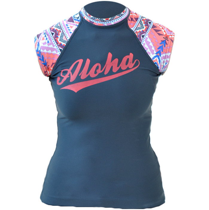 Billabong Ladies Gone To Maui Cap Sleeve Rash Vest Multi C4GY08