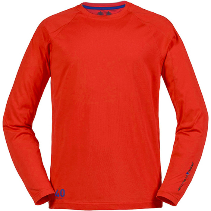 Musto Evolution Sunblock Long Sleeve T-Shirt FIRE ORANGE SE1550