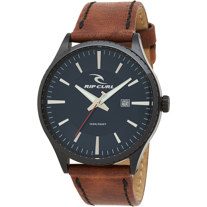 Rip Curl Agent Midnight Leather Strap Watch NAVY A3014