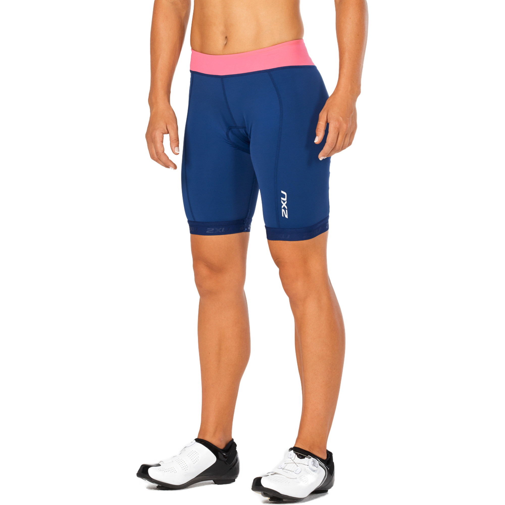 2XU Ladies Active Tri Shorts Fandango Pink / Navy WT4374b Triathlon