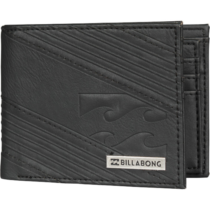 Billabong Junction Tri-Fold Faux Leather Wallet BLACK C5WM05