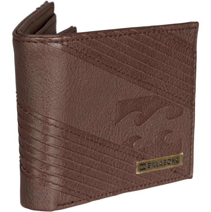 Billabong Junction Tri-Fold Faux Leather Wallet CHOCOLATE C5WM05