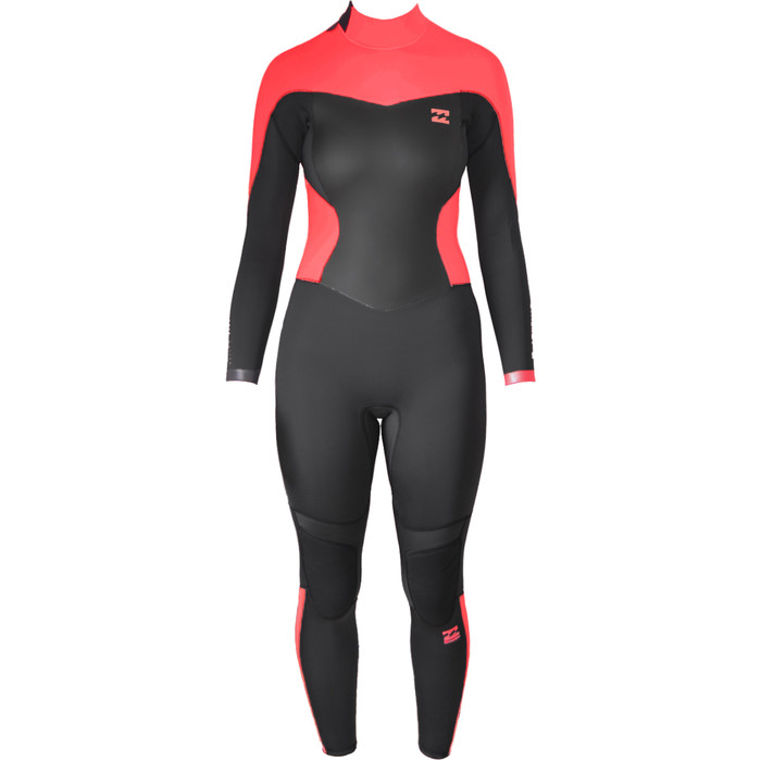 Billabong Ladies Synergy 4/3mm Back Zip Wetsuit CORAL KISS Z44G03 - 2ND