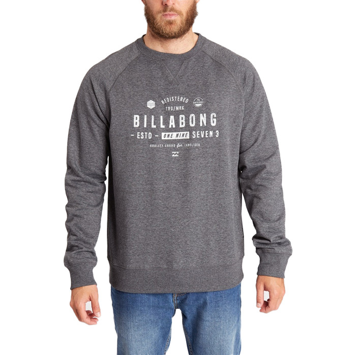 Billabong Watcher Crew Sweatshirt DARK GREY HEATHER C1CR01